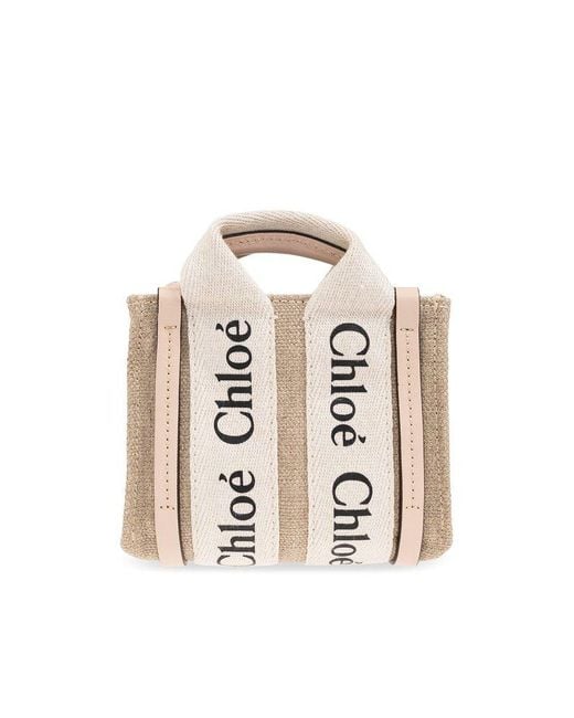 Chloé Natural Woody Nano Tote Bag