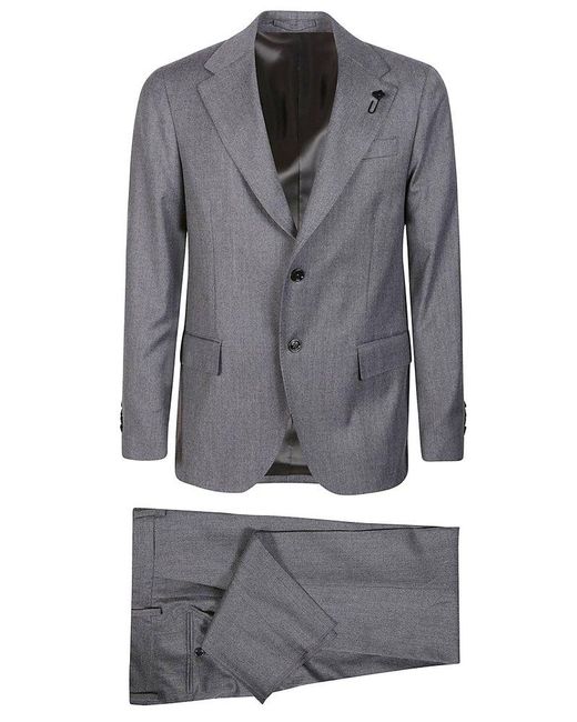 Lardini Gray Classic Two-Piece Suit for men