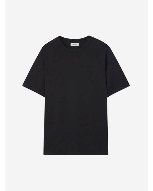 John Elliott Black University Cotton Tee for men
