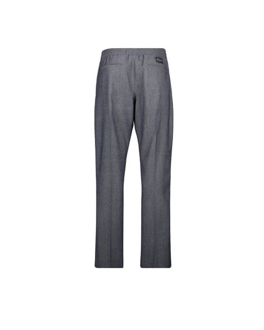 Dior Gray Tailored Logo Patch Elasticated-Waist Track Pants for men