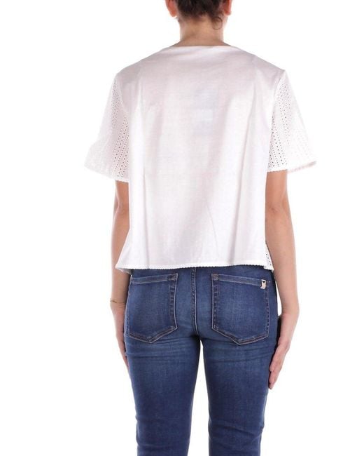 Weekend by Maxmara Blue Short-Sleeved Crewneck Top