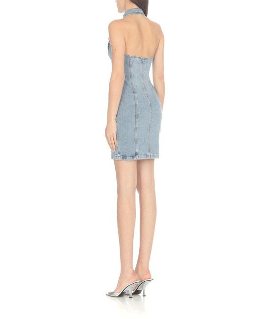 Moschino Blue Jeans Zip-up Denim Dress