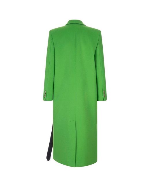 Alexander McQueen Green Belt-detailed Long Coat