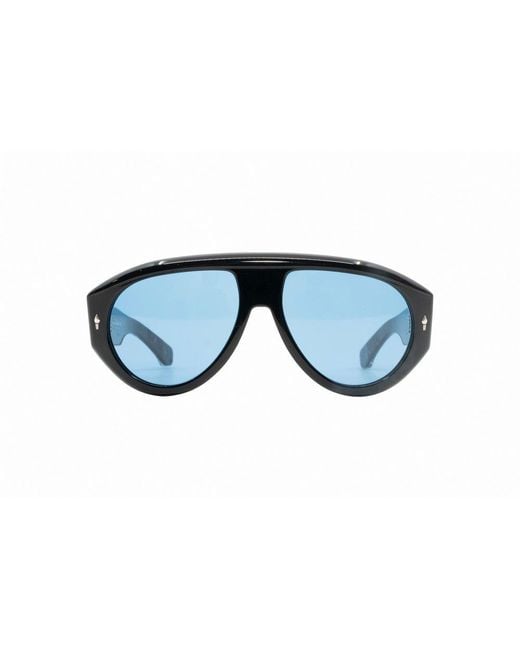 Jacques Marie Mage Black Pilot Frame Sunglasses