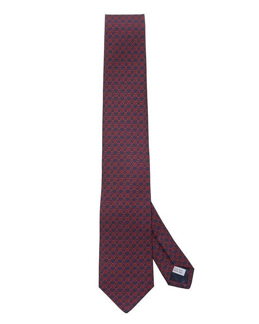 Ferragamo Purple Wave Print Tie for men
