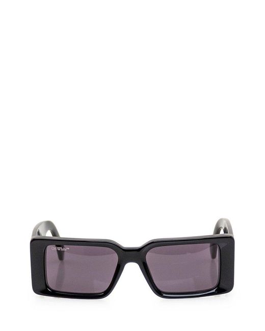 Off-White c/o Virgil Abloh Purple Rectangular Frame Sunglasses for men