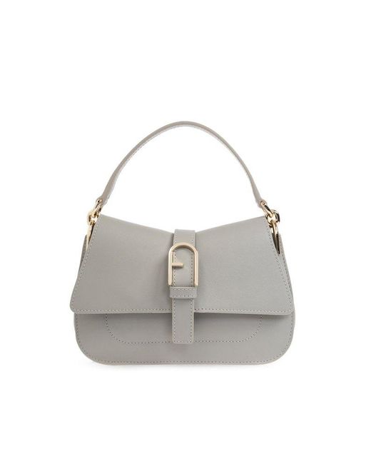 Furla Gray 'flow Mini' Shoulder Bag,