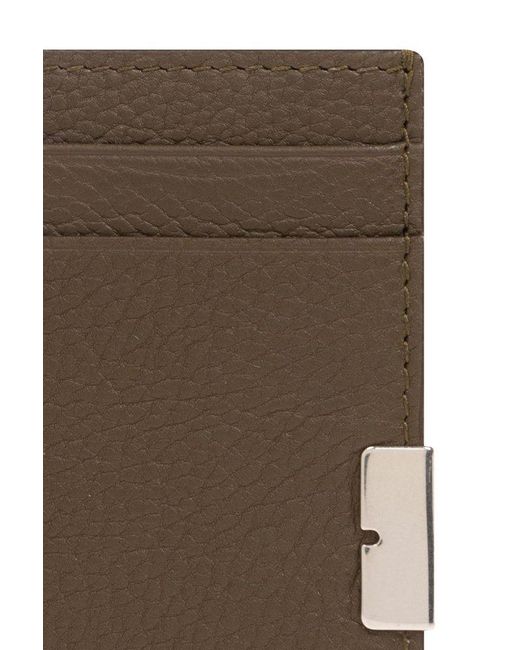 Burberry Brown Leather Card Case, for men