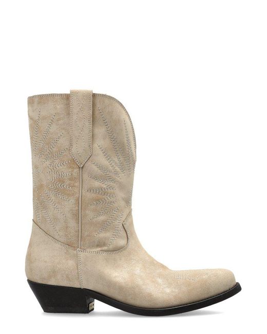Golden Goose Deluxe Brand Natural Cowboy Boots