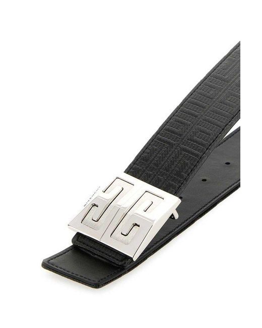 Givenchy Black 4g Plaque Reversible Belt for men