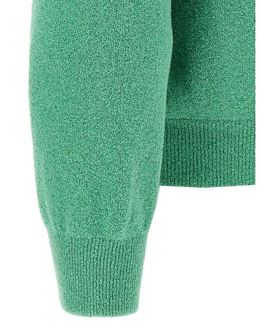 Roberto Collina Green Zip-Up Drawstring Terry Hoodie for men