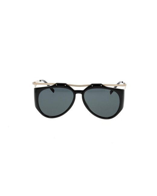 Saint Laurent Black Aviator-frame Sunglasses