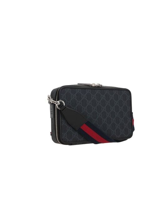 Gucci Black GG Supreme Mini Shoulder Bag for men