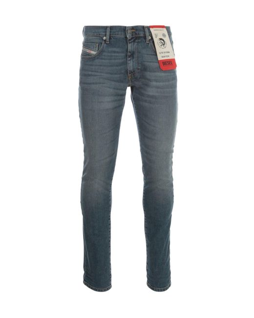 DIESEL Blue D-strukt Slim-fit Jeans for men