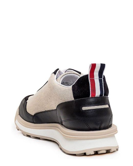 Thom Browne White Alumni Panelled Round-toe Sneakers for men