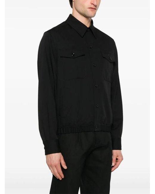 Lardini Black Button-Up Jacket for men