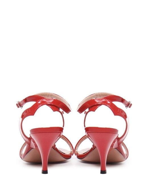 Marc Ellis Red Ankle Strap Sandals