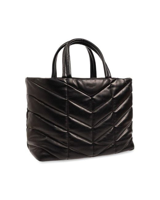 Saint Laurent Black ‘Puffer’ Shopper Bag