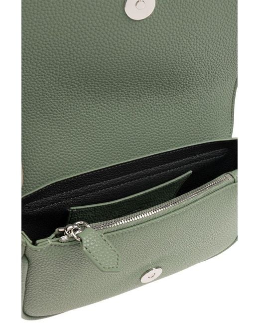 Emporio Armani Green Shoulder Bag With Logo,