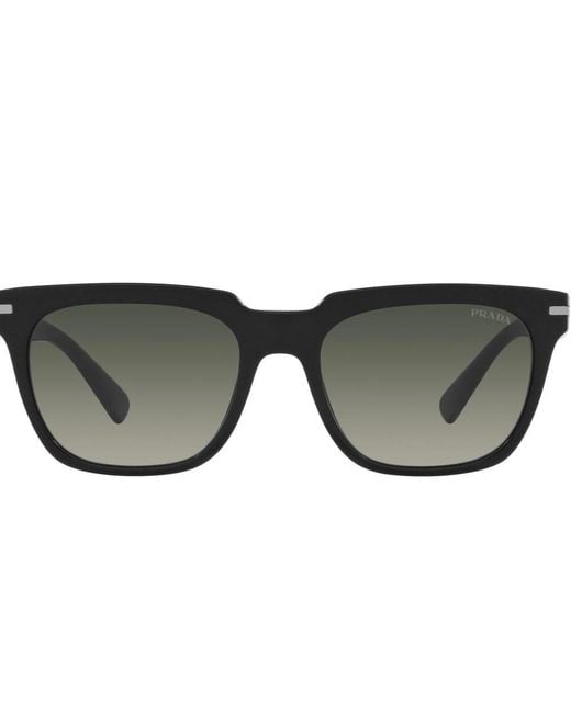 Prada Black Square Frame Sunglasses for men