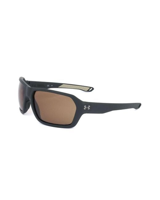 Under Armour Green Ua Recon Rectangle-Frame Sunglasses for men