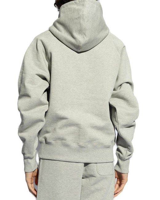 AMI White Hoodie With Logo, for men