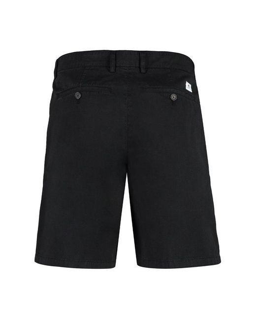 Department 5 Black Tim Cotton Walking Shorts for men