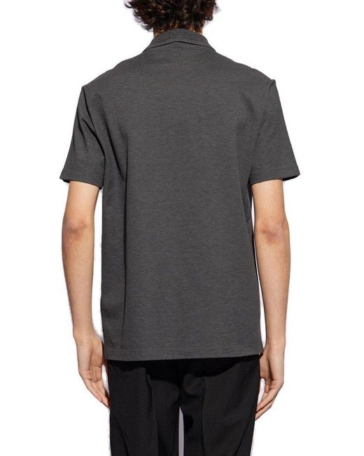 Versace Black Polo Shirt With Logo, for men