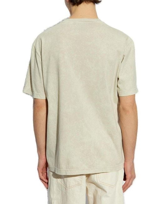 Iceberg White Pattern-Printed Crewneck T-Shirt for men