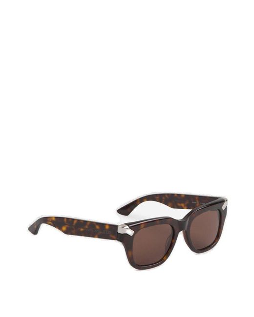 Alexander McQueen Brown Square Frame Sunglasses for men