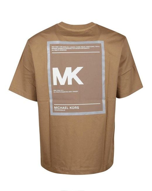 Michael Kors Brown Heat Transfer T-shirt for men