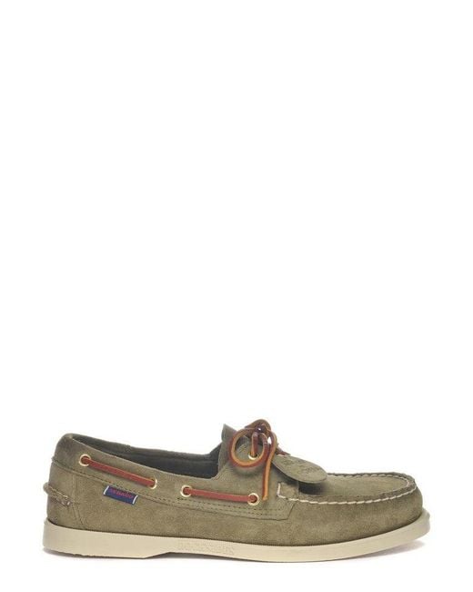 Sebago Green Portland Artisan Slip-On Loafers for men