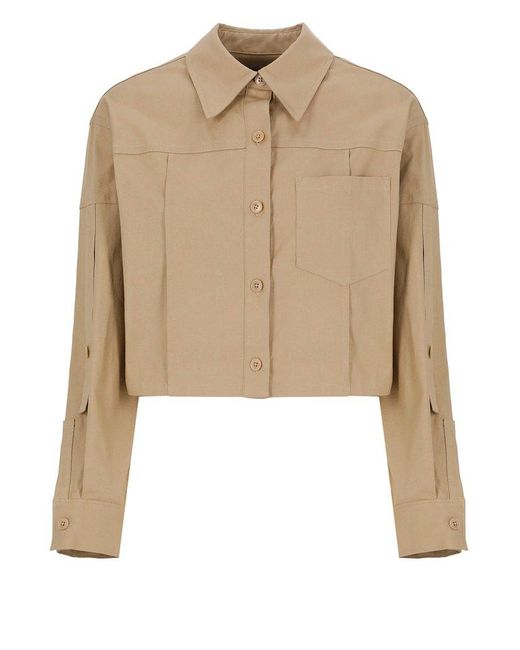 3.1 Phillip Lim Natural Cropped Convertible Shirt Jacket
