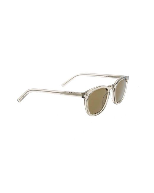 Saint Laurent Black Round Frame Sunglasses