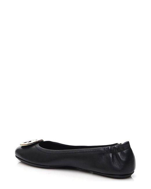 Tory Burch Black Minnie Travel Ballet Flats