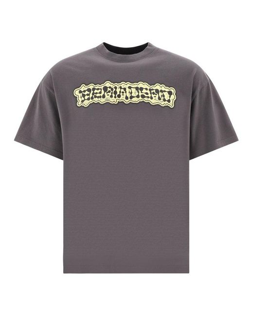 Brain Dead Gray Brain Growth Crewneck T-Shirt for men