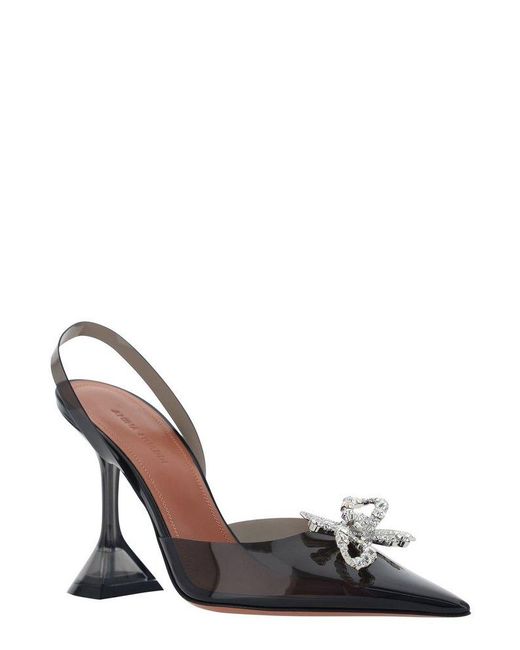 amina muaddi black pumps