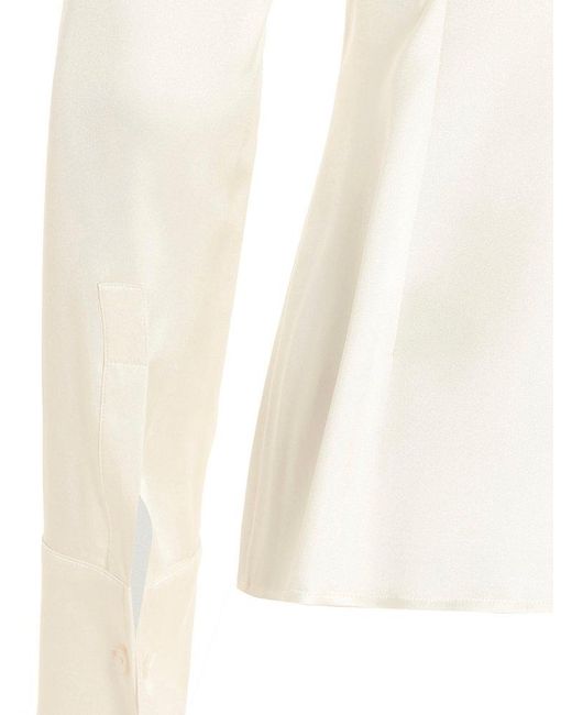 Dolce & Gabbana White Satin Shirt