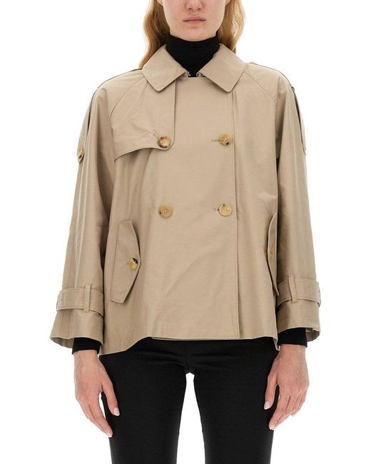 Max Mara The Cube Natural Double-breasted Trench Coat