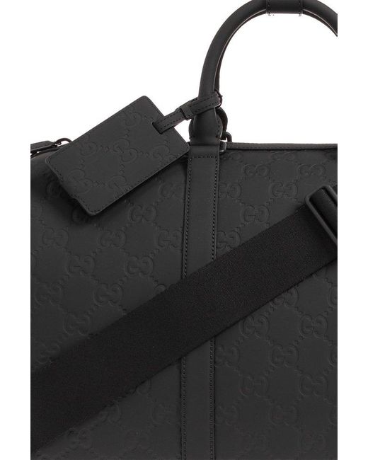Gucci Black 'duffle Medium' Handbag, for men