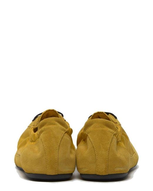 Prada Re-Nylon And Suede Collapse Sneakers in Yellow for Men