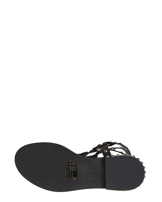 Ash Black Pulp Stud Embellished Sandals