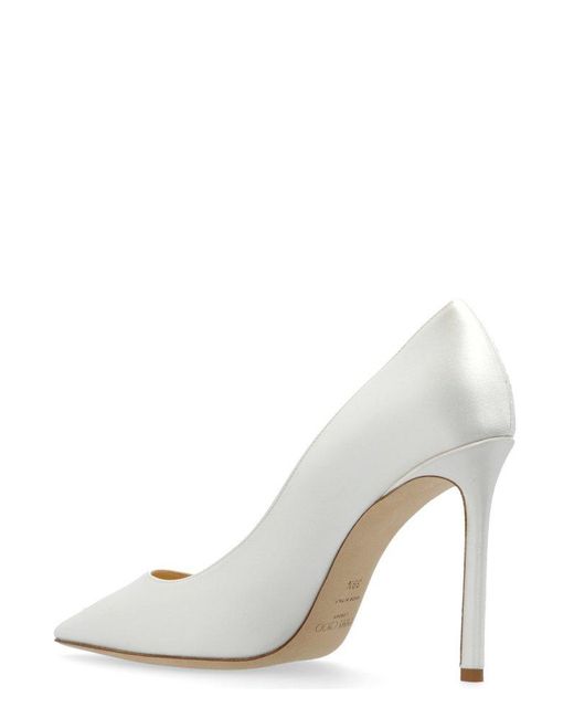 Jimmy Choo White Romy Pointed Toe Pumps