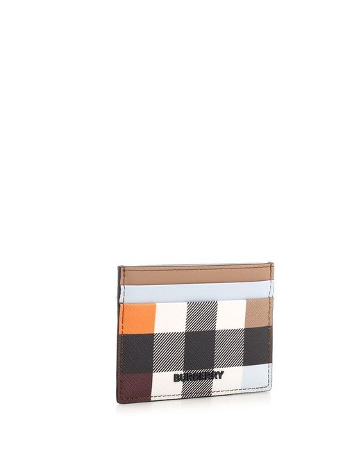 Burberry Color-block Check Card Case in White for Men | Lyst