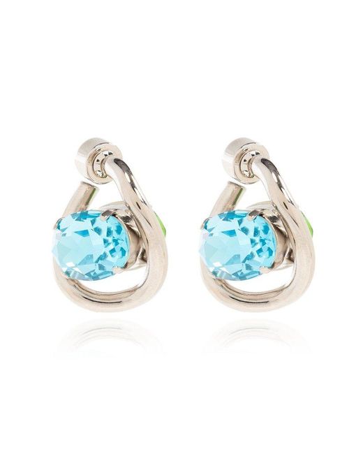 Marni Blue Crystal-embellished Earrings,