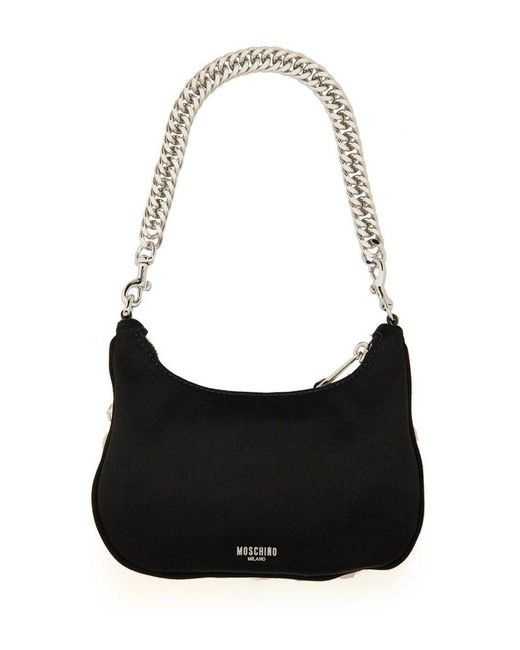 Moschino Black Bag With Chain