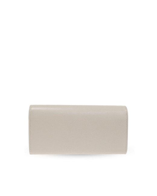 Gucci White Leather Wallet With Logo,