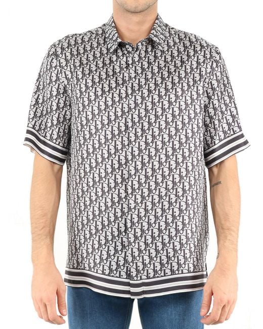 Dior Multicolor Oblique Pixel Short-sleeve Shirt for men