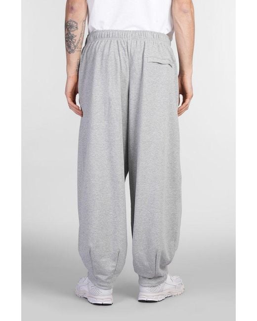 Nike Gray Club Oversized Pant Pants In Grey Cotton for men