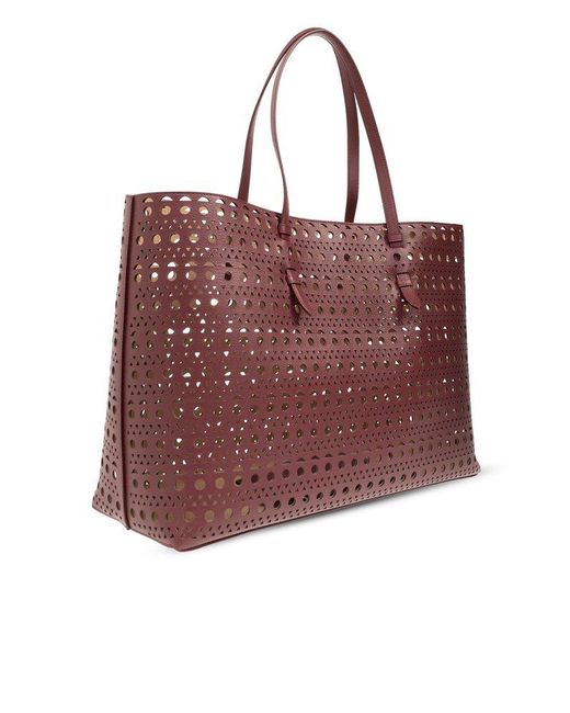 Alaïa Red ‘Mina 44’ Shopper Bag